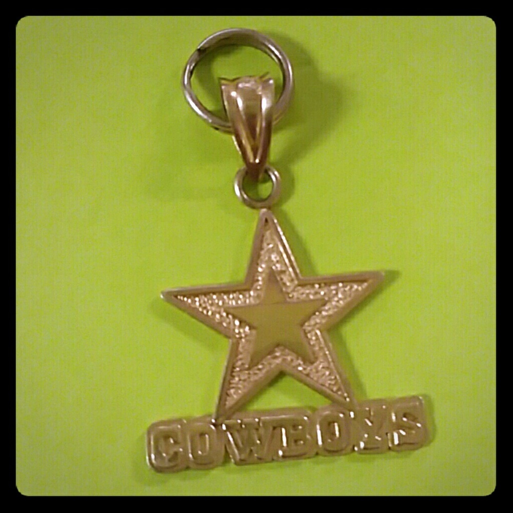 14k Gold Dallas Cowboys Necklace Charm